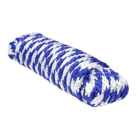 Extreme Max 3008.0229 Solid Braid MFP Utility Rope - 5/8 X 10', Blue/White